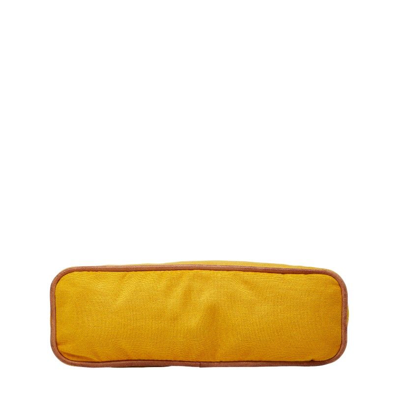 HERMES Bolide Pouch 25 Pouch Accessory Case Yellow Canvas Women's HERMES