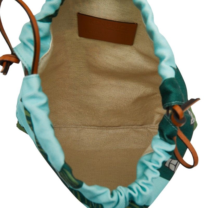 LOEWE Easter Island Ken Price Capsule Collection Drawst Ring Pouch Green