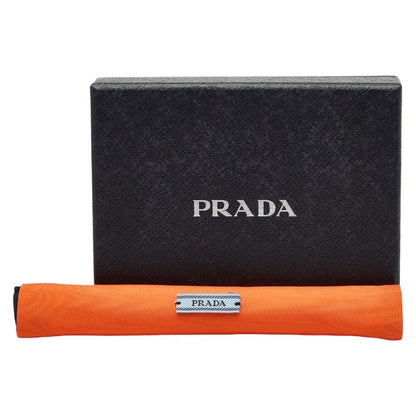 PRADA Triangle Logo Plate Coin Case Card Case 2mc084 Black Sapphire Leather