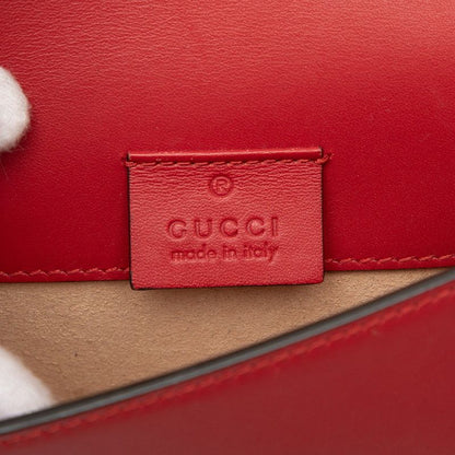 GUCCI Sylvie Mini Chain Shoulder Bag 494646 Red Multicolor-leather Women's GUCCI