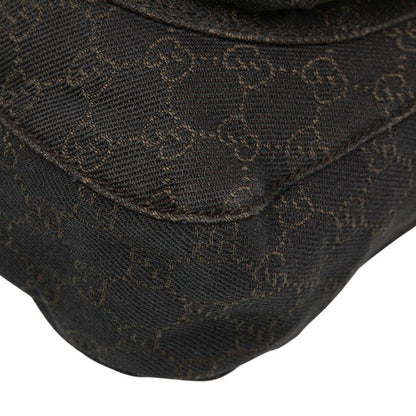 GUCCI GG Canvas 101654 Brown Canvas Leather Women's GUCCI