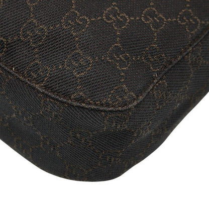 GUCCI GG Canvas 101654 Brown Canvas Leather Women's GUCCI