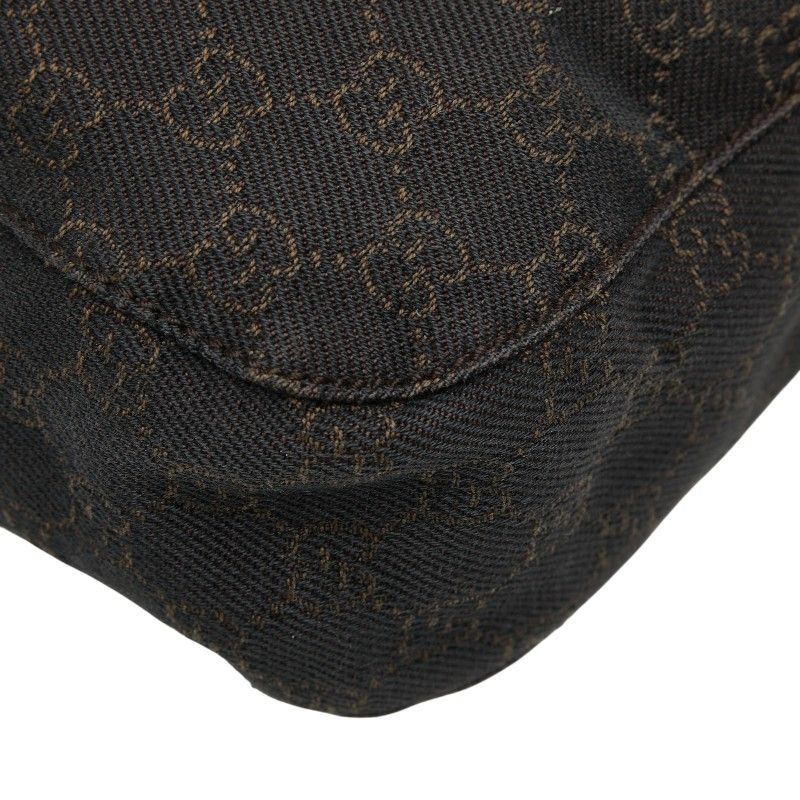 GUCCI GG Canvas 101654 Brown Canvas Leather Women's GUCCI