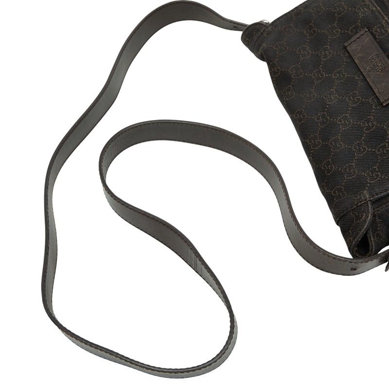 GUCCI GG Canvas 101654 Brown Canvas Leather Women's GUCCI