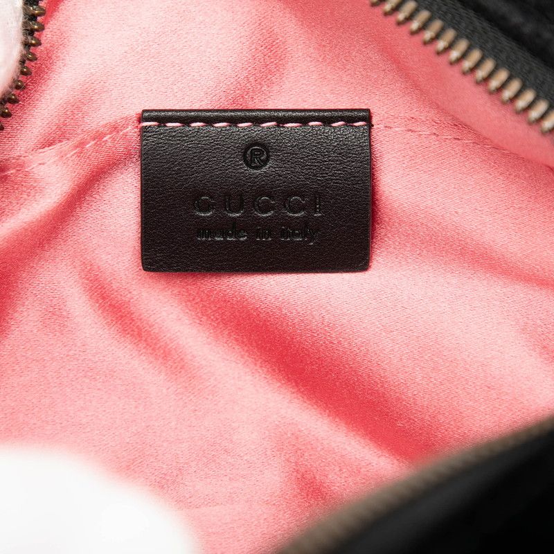 GUCCI Ggmarmont Quilted Body Bag Waist Bag 476434 Black Velor Ladies GUCCI