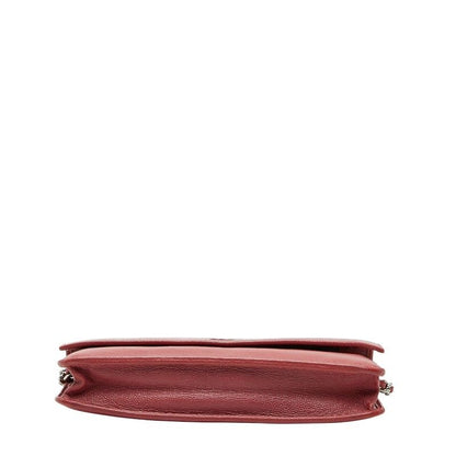 CHANEL Coco Mark Chain Shoulder Bag Pink Caviar Skin Women's CHANEL