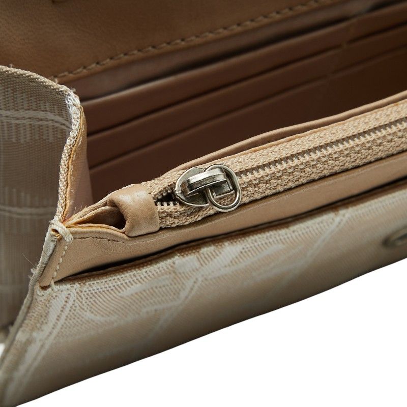 CHANEL New Travel Line Coco Mark Chain Shoulder Bag Beige Nylon Women's CHANEL