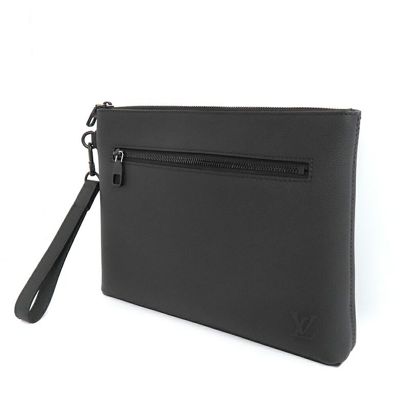 Louis Vuitton Anagram Takeoff Pouch M25955 Black Men's