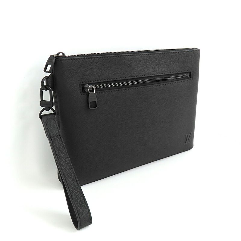 Louis Vuitton Anagram Takeoff Pouch M25955 Black Men's
