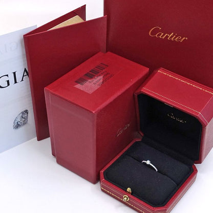 Cartier Pt950 Etincelle Diamond Solitaire Ring Jewelry Women's Pinky