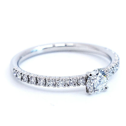 Cartier Pt950 Etincelle Diamond Solitaire Ring Jewelry Women's Pinky