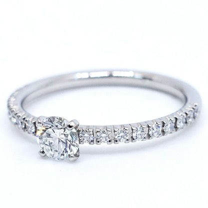 Cartier Pt950 Etincelle Diamond Solitaire Ring Jewelry Women's Pinky