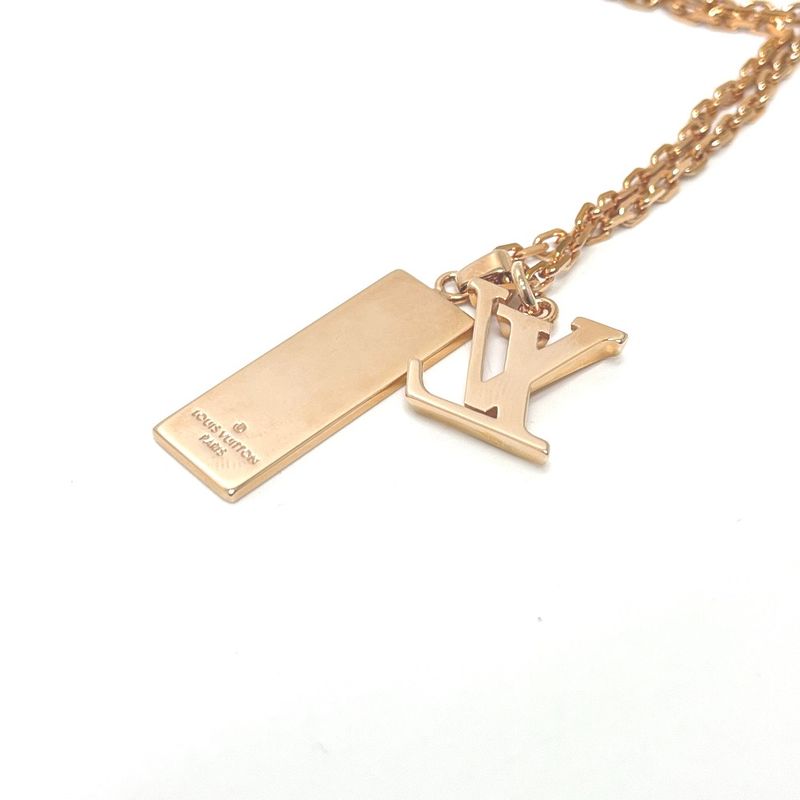Louis Vuitton Necklace Pendant DJ Vocabulary Keyboard M69461 Metal Rose Gold