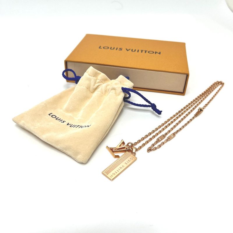Louis Vuitton Necklace Pendant DJ Vocabulary Keyboard M69461 Metal Rose Gold