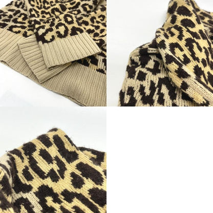 Christian Dior Sweater Leopard Print 154 S02 Am006 Cashmere Brown