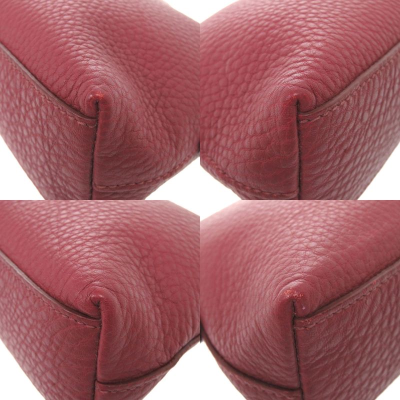 Prada Leather Bold-Gold Hardware Pouch Bag 1302