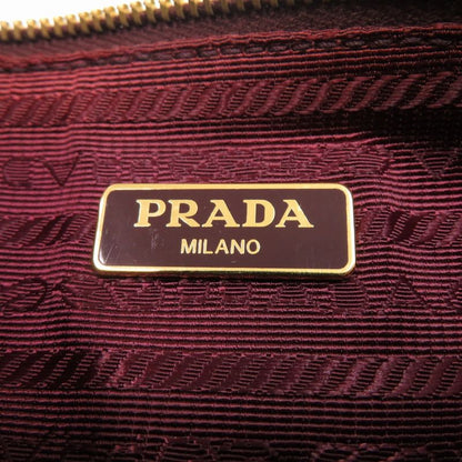 Prada Leather Bold-Gold Hardware Pouch Bag 1302
