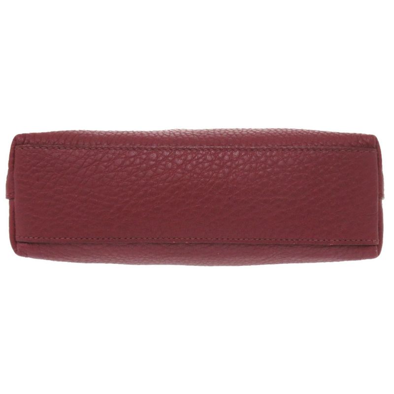 Prada Leather Bold-Gold Hardware Pouch Bag 1302