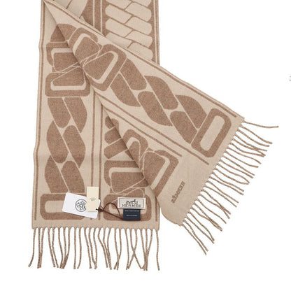 Hermes Scarf Click Se Nue Cashmere Shawl Marron-glace Cles