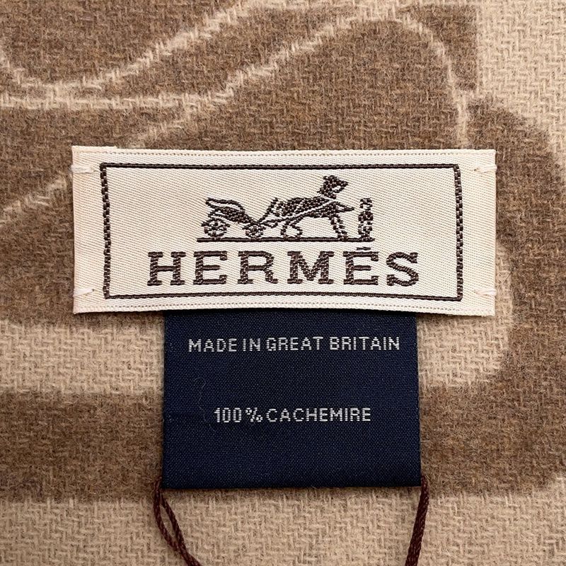 Hermes Scarf Click Se Nue Cashmere Shawl Marron-glace Cles