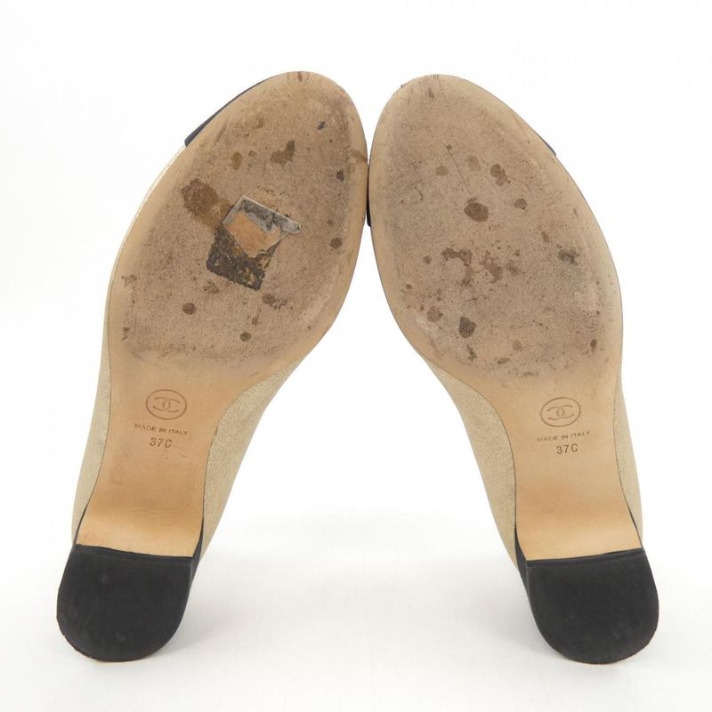 Chanel G32922 Size 37.5 Black Shoes