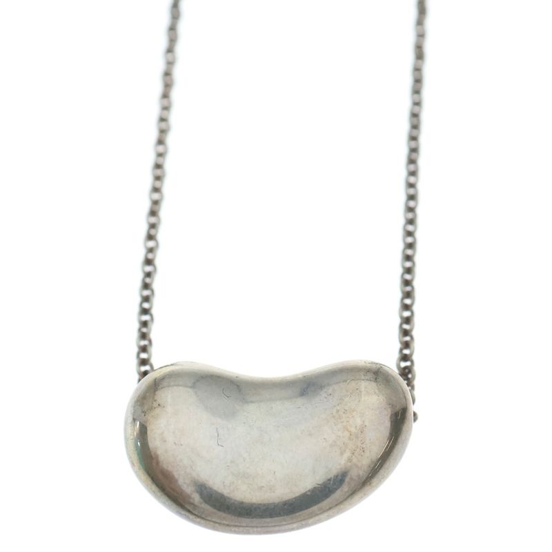 Tiffany & Co Beans Chain Necklace Pendant Silver