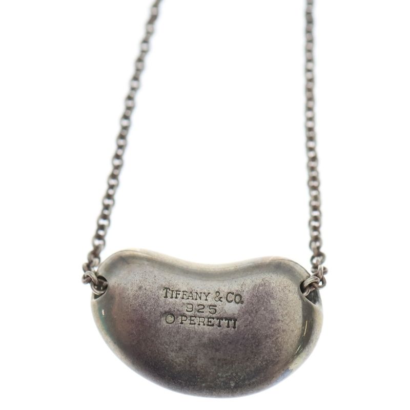 Tiffany & Co Beans Chain Necklace Pendant Silver