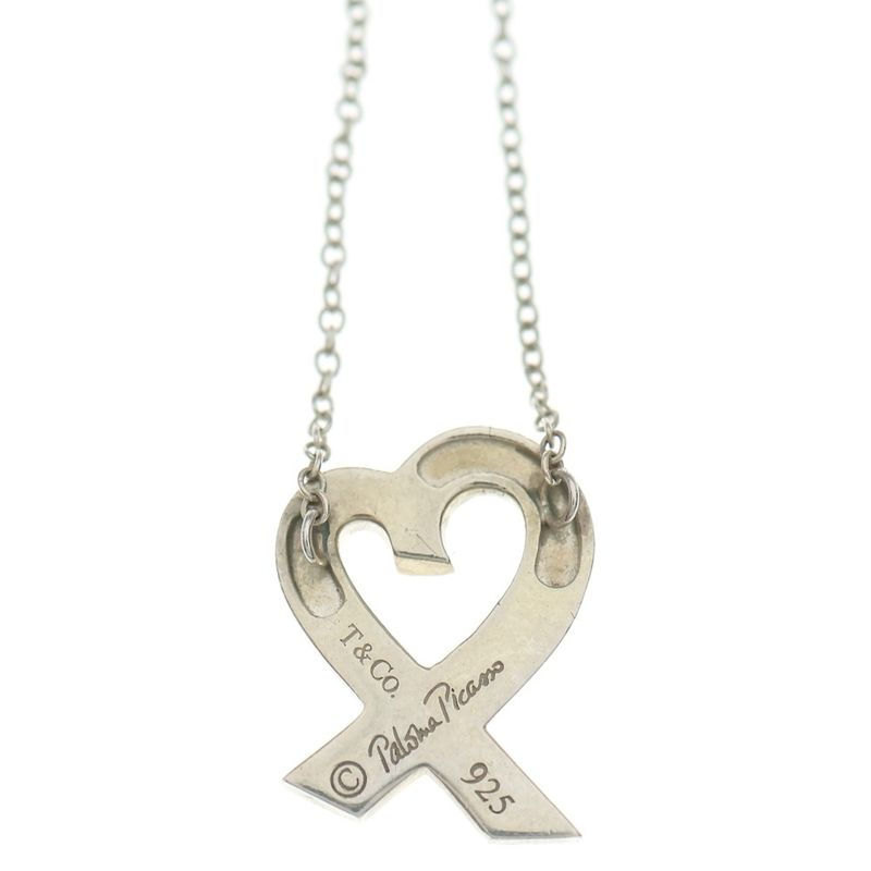Tiffany & Co Paloma Picasso Loving Heart Chain Necklace Silver