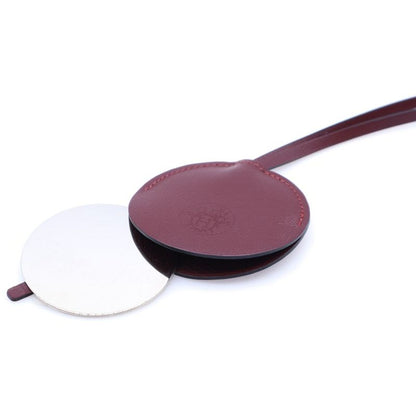 Hermes Mirror Neck Strap Bag Charm Red Leather D Engraved