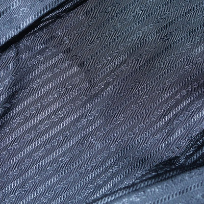 Prada Vitello Daino Leather Logo Plate Handbag Silver Hardware Black