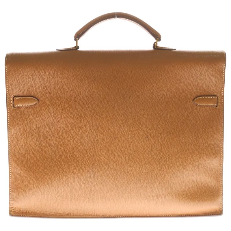 Hermes Kelly Depeche Gold Epson Gold Hardware K Engraved Business Bag Handbag