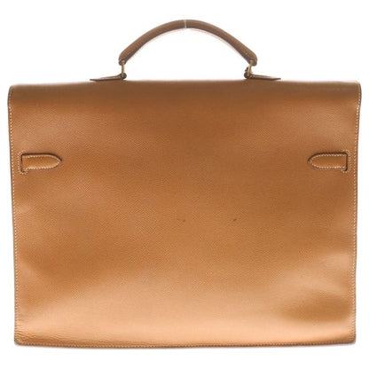 Hermes Kelly Depeche Gold Epson Gold Hardware K Engraved Business Bag Handbag