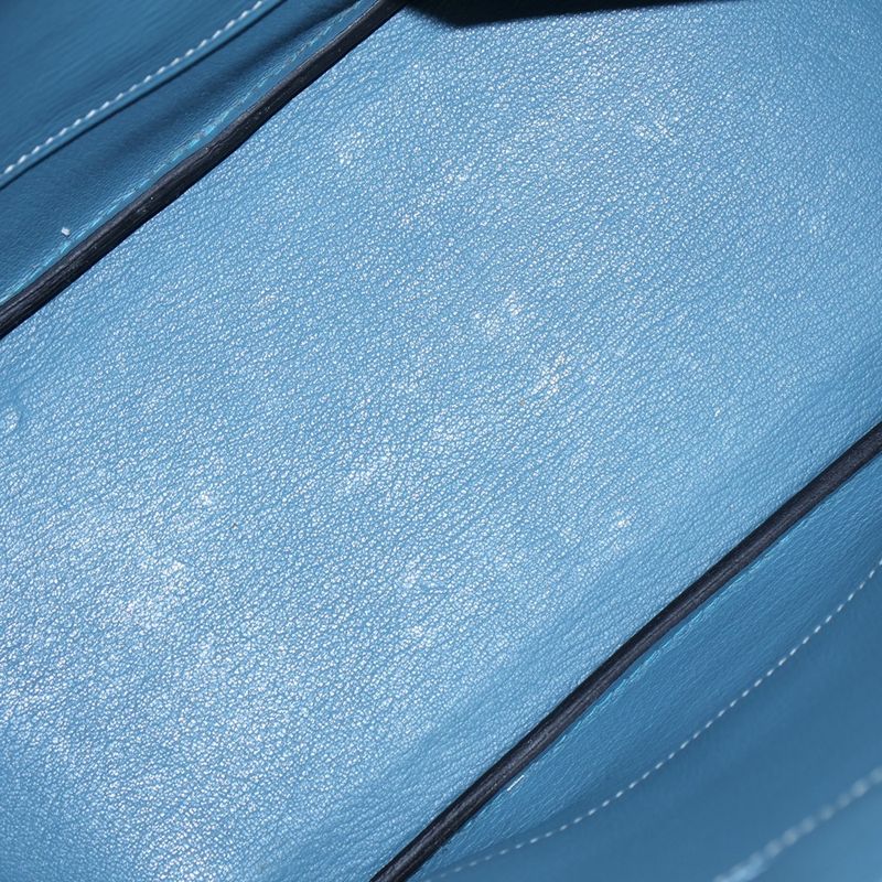 Hermes Birkin 30 Blue Jean Togo Silver Hardware O Stamp Handbag