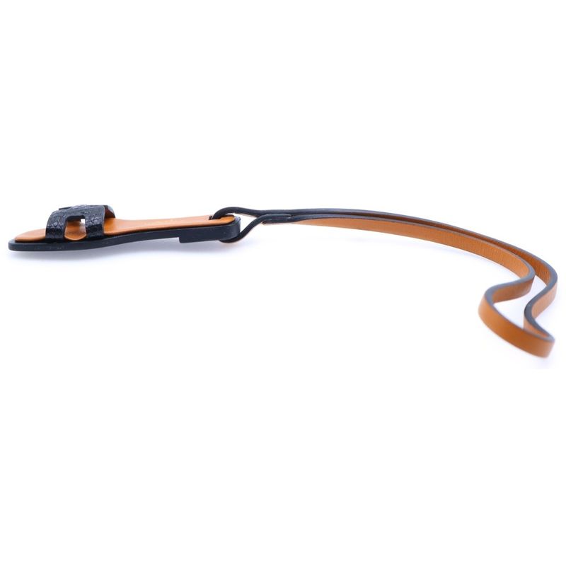 Hermes Oran Nano Bag Charm Strap Brown Natural Sable Epson Battra Vash