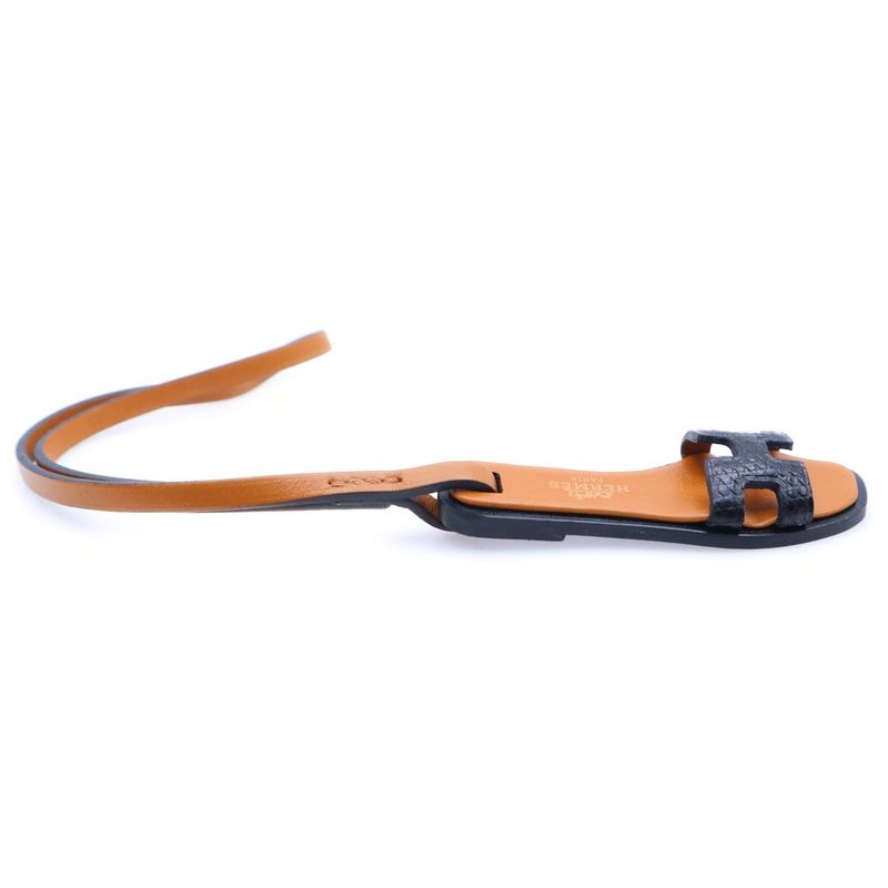 Hermes Oran Nano Bag Charm Strap Brown Natural Sable Epson Battra Vash