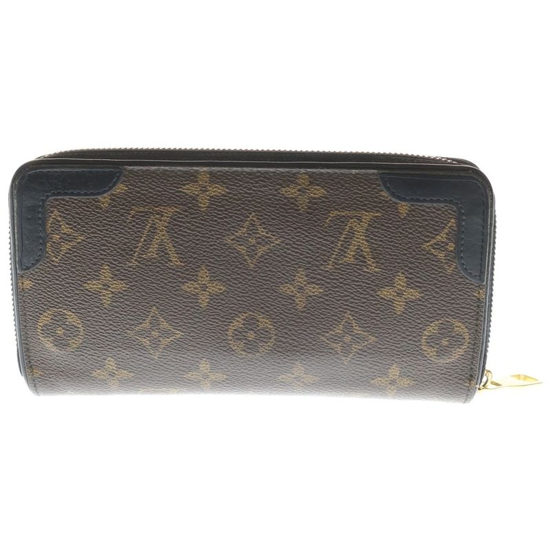 Louis Vuitton Monogram Retiro Round Zipper Long Wallet Gold