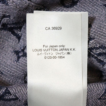 Louis Vuitton 23 SS Monogram Fringe Denim Trucker-jacket Purple Indigo Rm231 UZD