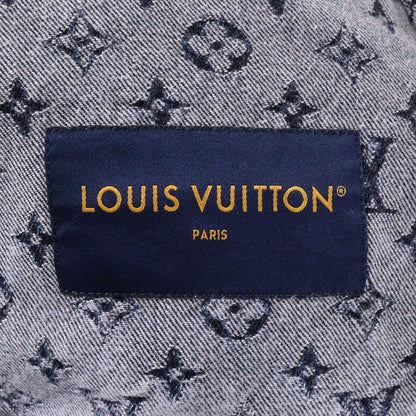 Louis Vuitton 23 SS Monogram Fringe Denim Trucker-jacket Purple Indigo Rm231 UZD