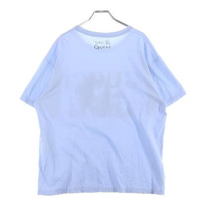 Gucci X Yuko Higuchi Logo Print Short Sleeve T-Shirt Cut And Sew Blue