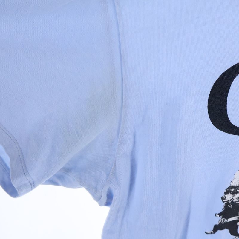 Gucci X Yuko Higuchi Logo Print Short Sleeve T-Shirt Cut And Sew Blue