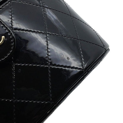 Chanel Chain Shoulder Bag CC Logo Quilted Vanity Patent Enamel