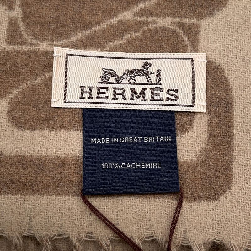 Hermes Scarf Click Se Nue Maron Glace Cles Cashmere Bicolor Shawl Marron-glace Cles