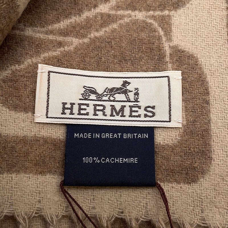 Hermes Scarf Click Se Nue Maron Glace Cles Cashmere Bicolor Shawl Marron-glace Cles