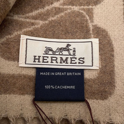 Hermes Scarf Click Se Nue Maron Glace Cles Cashmere Bicolor Shawl Marron-glace Cles