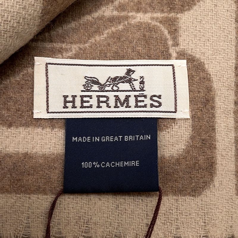 Hermes Scarf Click Se Nue Maron Glace Cles Cashmere Bicolor Shawl Marron-glace Cles