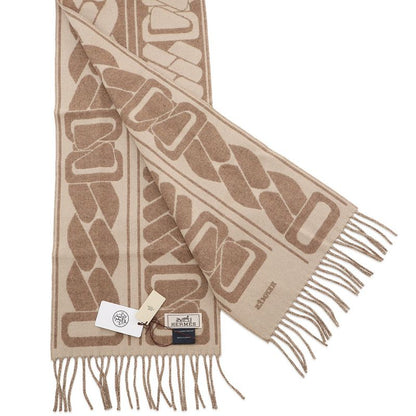Hermes Scarf Click Se Nue Maron Glace Cles Cashmere Bicolor Shawl Marron-glace Cles
