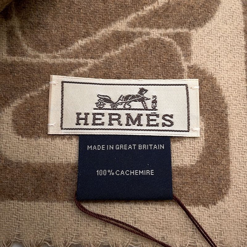 Hermes Scarf Click Se Nue Maron Glace Cles Cashmere Bicolor Shawl Marron-glace Cles