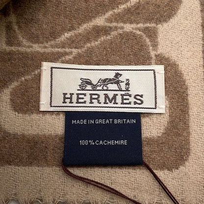 Hermes Scarf Click Se Nue Maron Glace Cles Cashmere Bicolor Shawl Marron-glace Cles