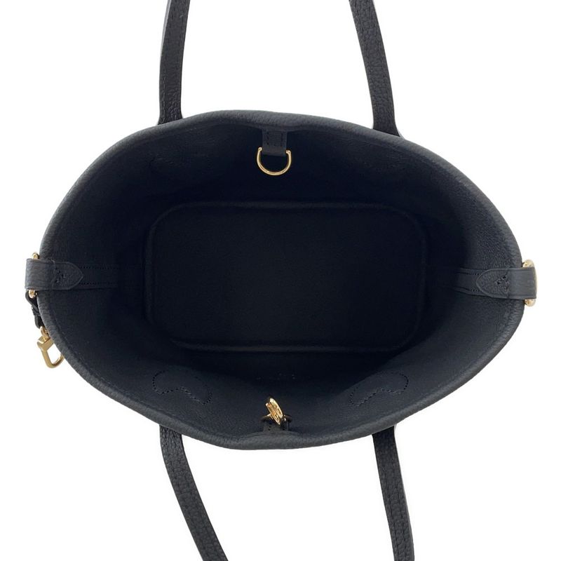 Louis Vuitton Tote Monogram Grain Leather Neverfull Inside Out BB Noir Black