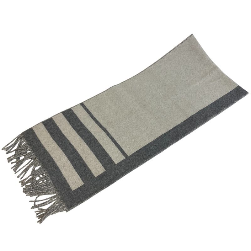 Hermes Love Story Muffler Gray Unisex